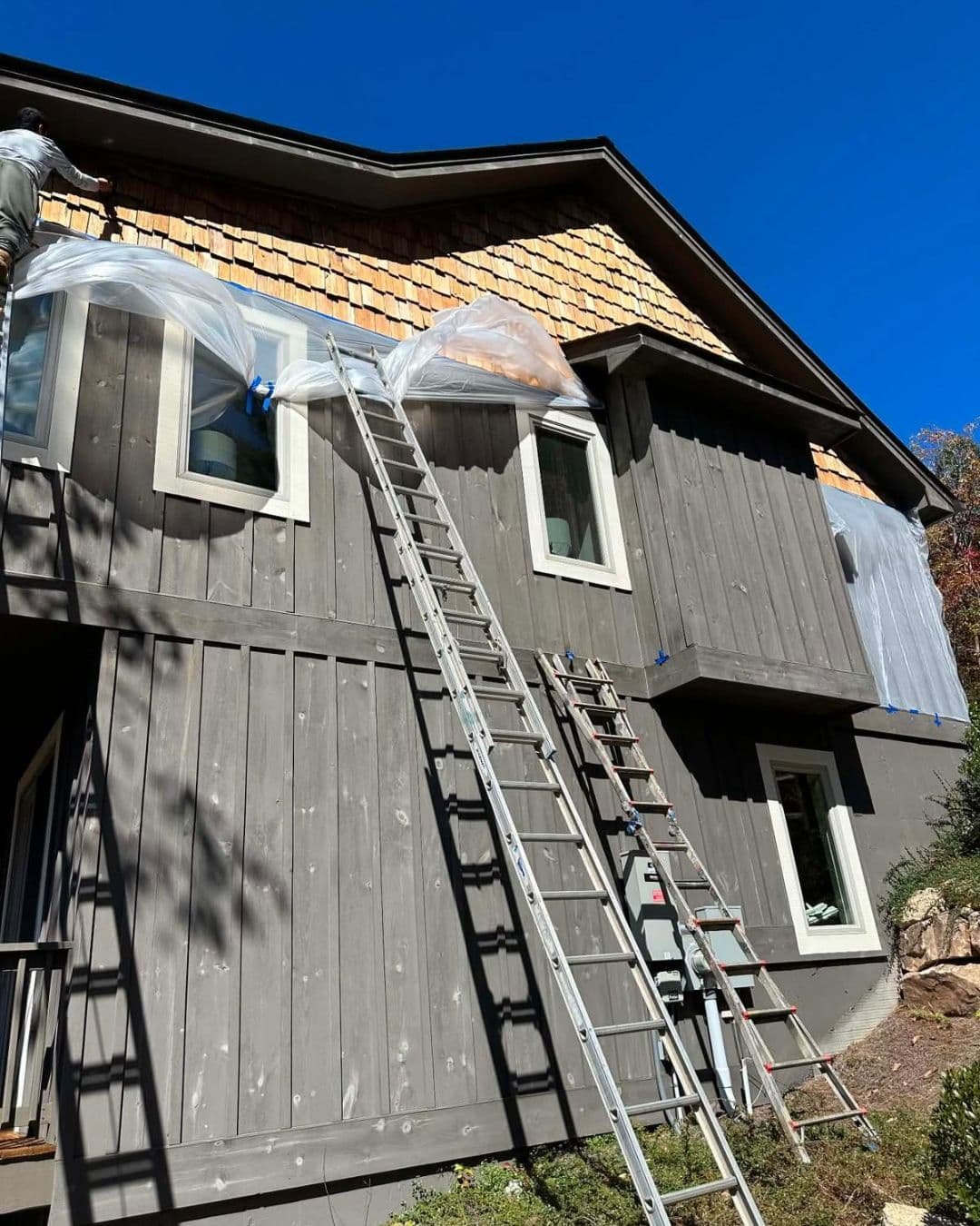 Exterior house painting Asheville NC before