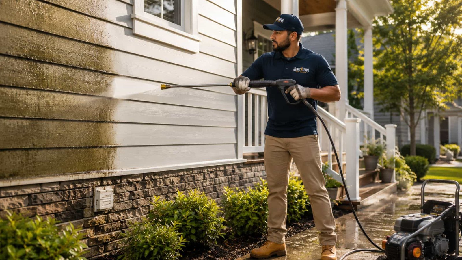 Exterior Washing Asheville NC by Brothers Fence Solutions