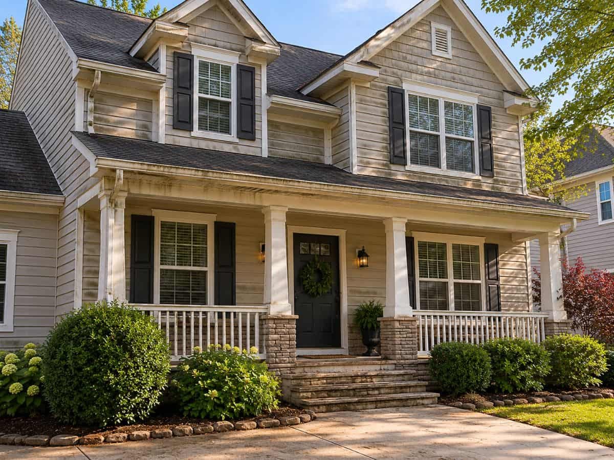House exterior washing Asheville NC before