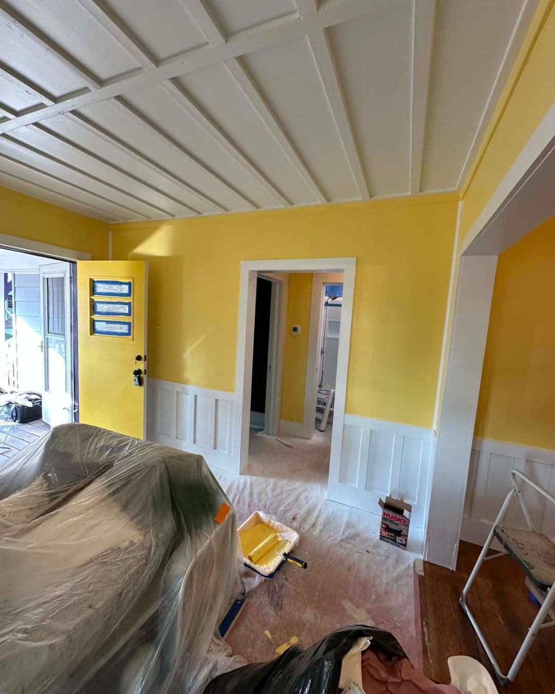 Interior room painting Asheville NC before
