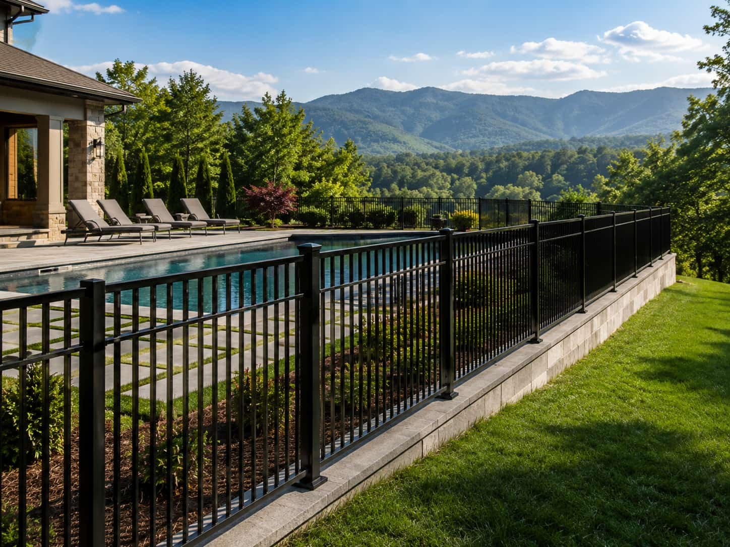 Aluminum fence installation Asheville NC by Brothers Fence Solutions