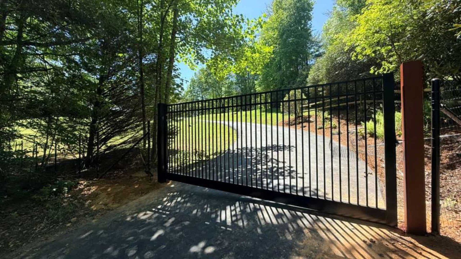 After driveway gate installation Asheville NC by Brothers Fence Solutions