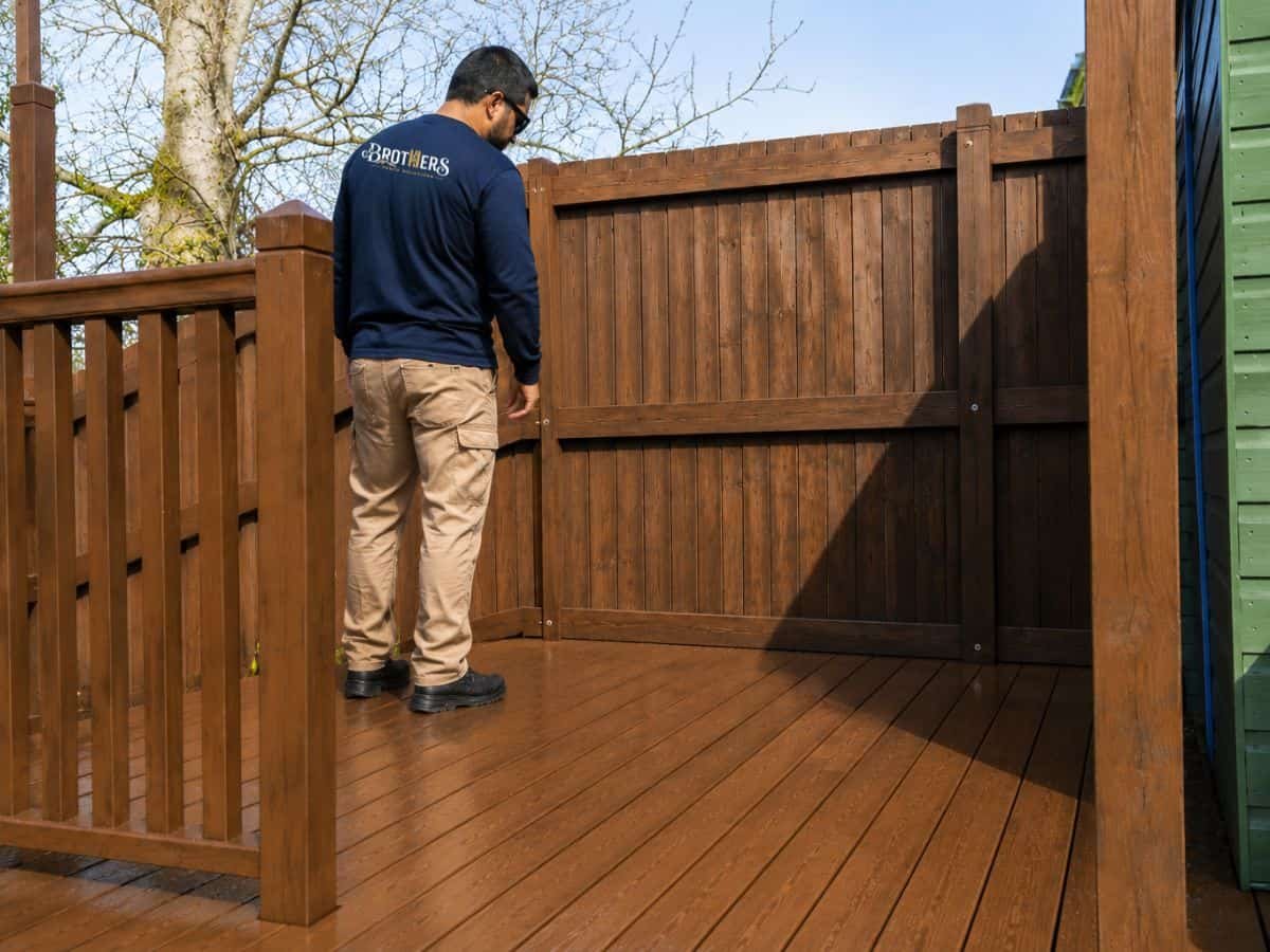 Porch and fence washing Asheville NC after