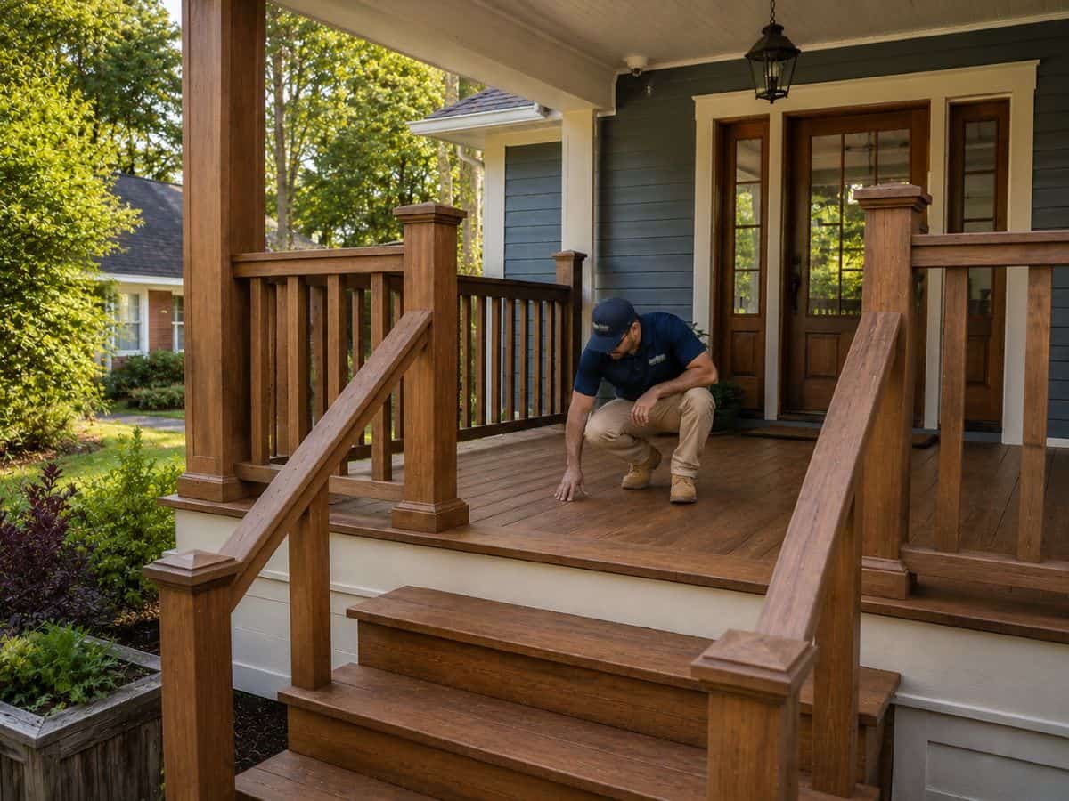 Porch repair Asheville NC by Brothers Fence Solutions