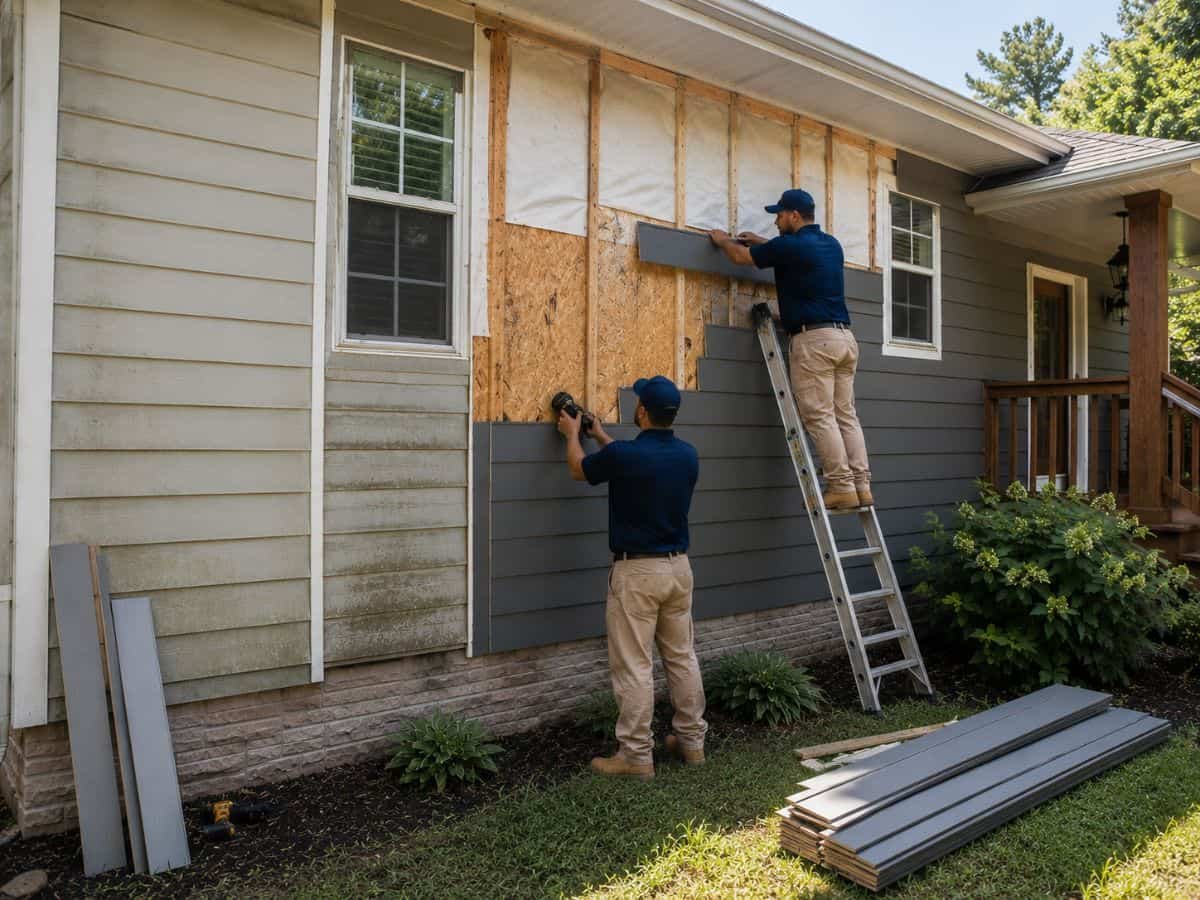 Siding installation Asheville NC before