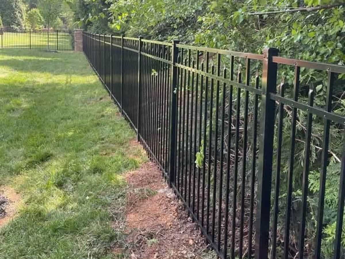 Black aluminum fence Asheville NC by Brothers Fence Solutions