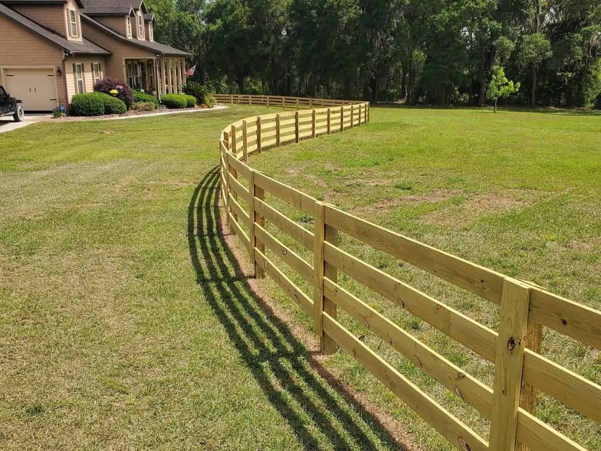 Curved farm fence Asheville NC by Brothers Fence Solutions