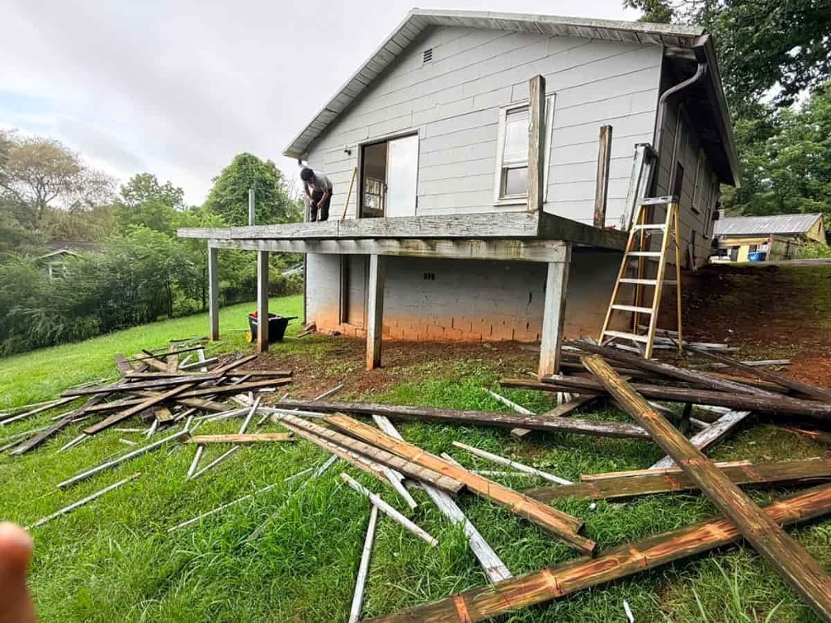 Porch and deck repair Asheville NC by Brothers Fence Solutions