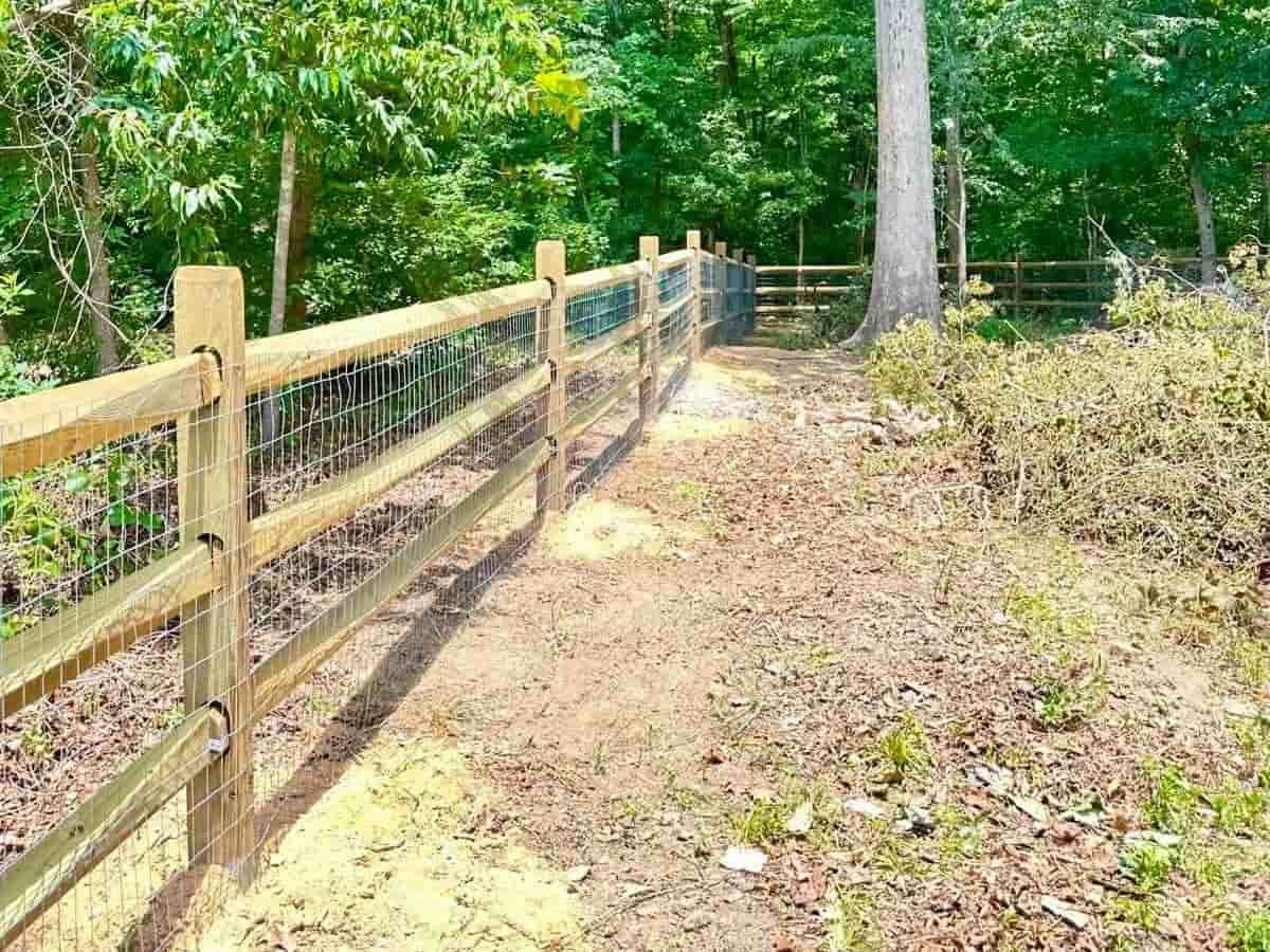 Split rail fence driveway Asheville NC by Brothers Fence Solutions