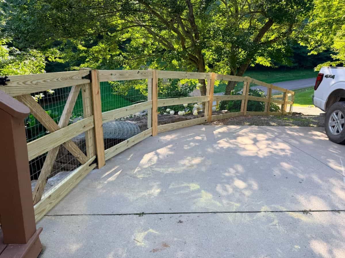 Wood deck railing Asheville NC by Brothers Fence Solutions
