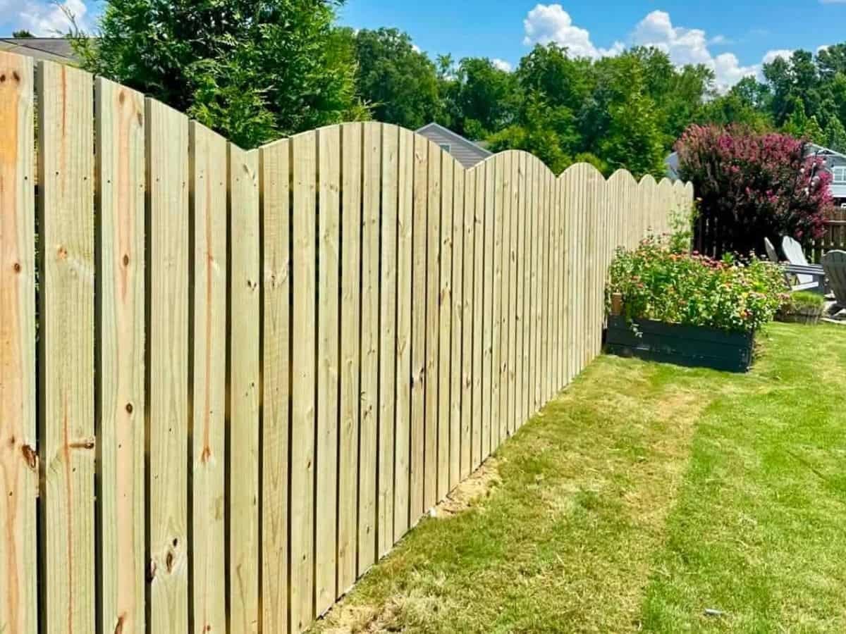 Wood privacy fence backyard Asheville NC by Brothers Fence Solutions