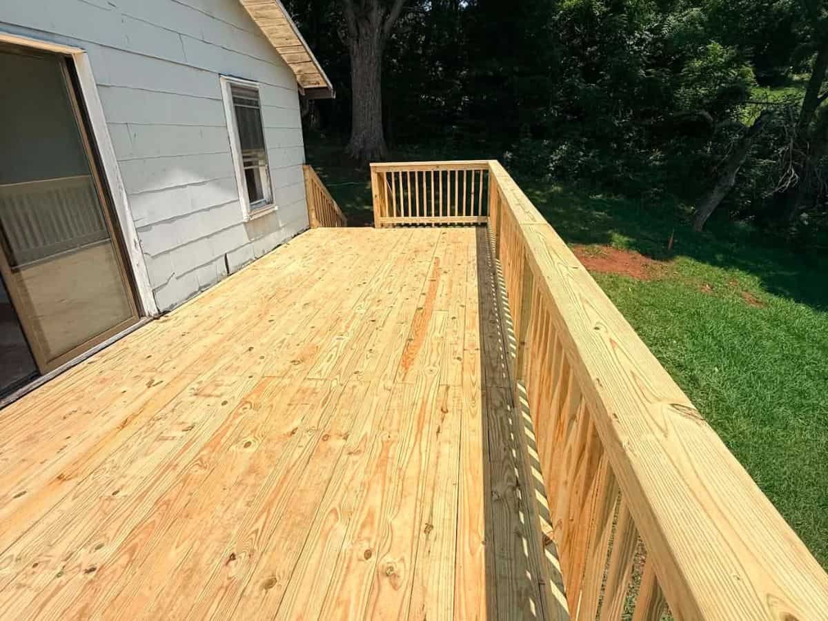 Wood ramp and walkway project in Asheville NC by Brothers Fence Solutions